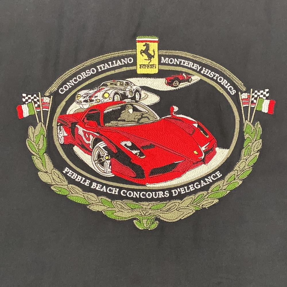 Ferrari Pebble Beach Silk Collared Button Up Dress Shirt - 3XL